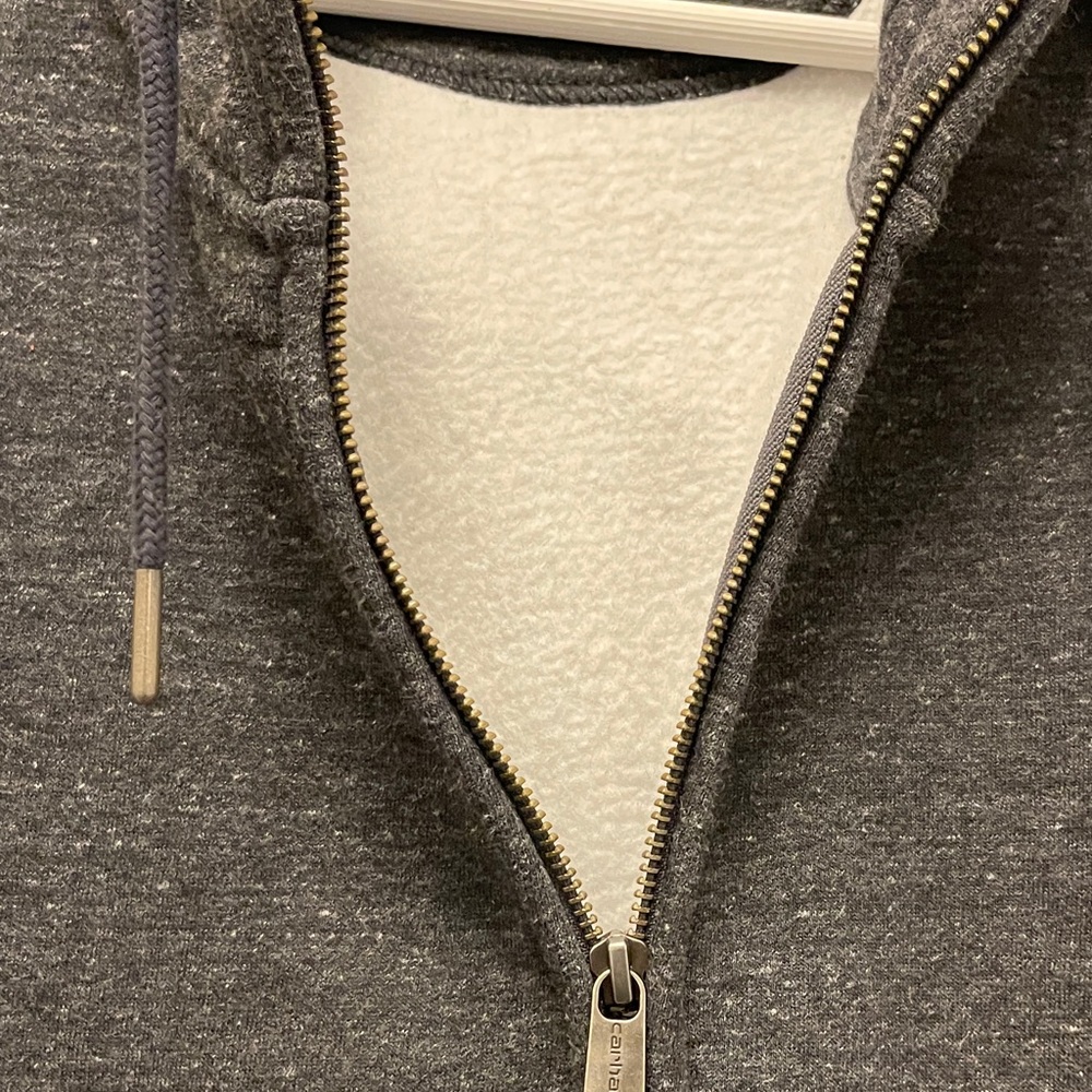 Women's Carhartt Charcoal Full-Zip Hoodie - Picture 4 of 5